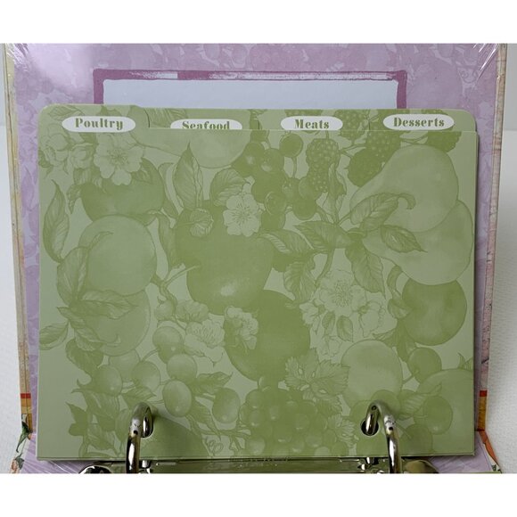 C.R. Gibson Fresh Fruit Recipe Keeper Binder 7"x6" Recipe Cards Refillable NEW - Picture 3 of 11